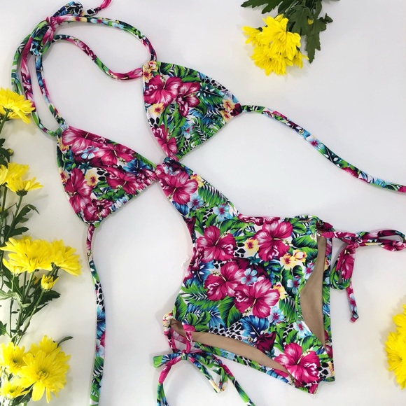 Tropical one piece swimsuit - Picture 3 of 7